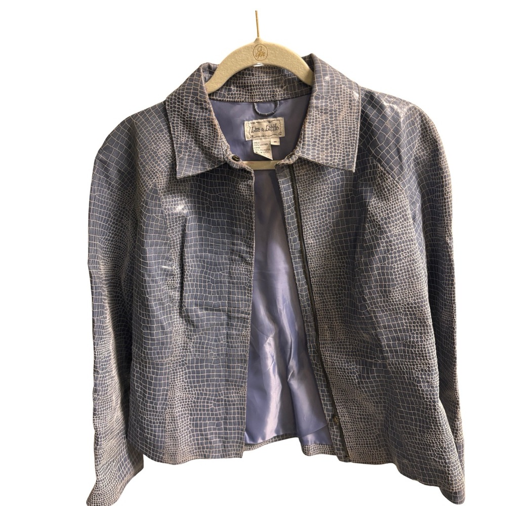 Live a Little Gray Leather Jacket